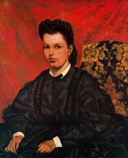 Джованни Фаттори. Портрет первой жены. 1864 - Галерея современного искусства.