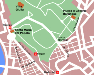 Расположение галереи Боргезе на карте