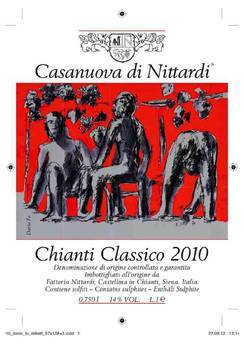 Новая этикетка Классического Кьянти «Казанова их Ниттарди» (Casanuova di Nittardi) нарисована Дарио Фо