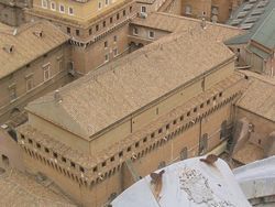 Внешний вид сикстинской капеллы - Ватиканские дворцы